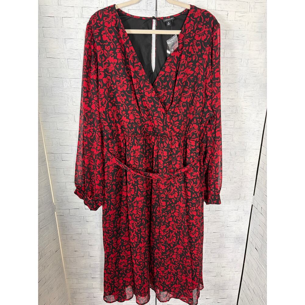 Torrid women's Dress Crinkle Chiffon feminine dark romantic pockets plus size